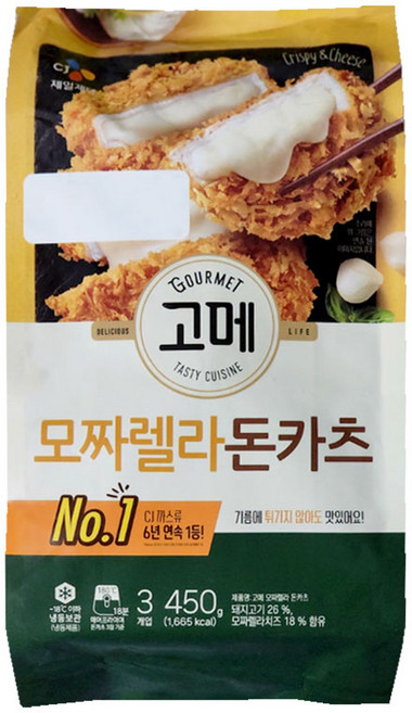 원하프고메돈카츠(모짜렐라)450G/씨제이, 450g, 1개
