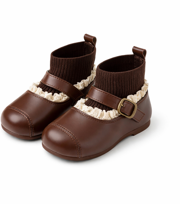 여아 겨울 앵클 메리제인슈즈 프릴 포인트 아동 패션부츠