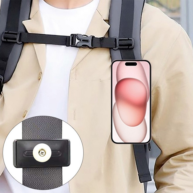 배달대행 오토바이 초강력 뉴빽벨트 자석거치대+S극 보조자석+사각 보조철판 1개 총 3P 셋트 가방 크로스백 휴대폰 딱판 찍판 조끼고리, 상세페이지 참조