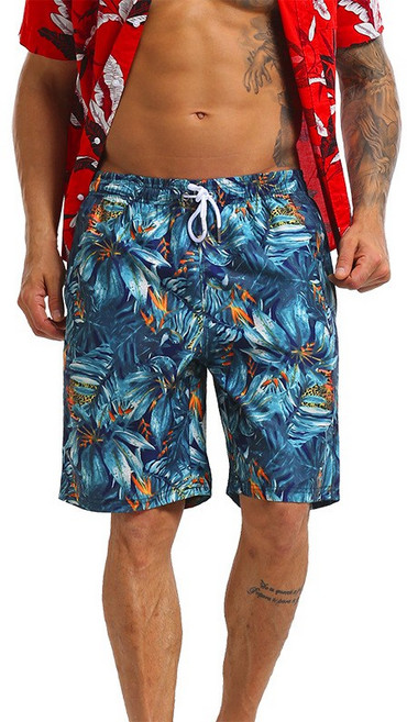 킴스브로 플라워 바캉스룩 해변 남자 수영복 비치웨어 이너팬츠