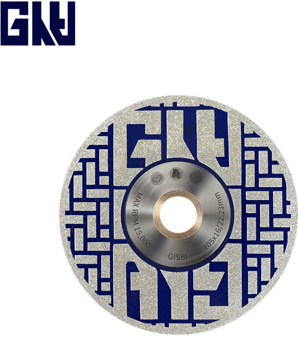 지스비 프리미엄 멀티 다이아몬드 날 105mm 타일 대리석 철근 콘크리트 절단 연마 GCD 04D 001, 1개