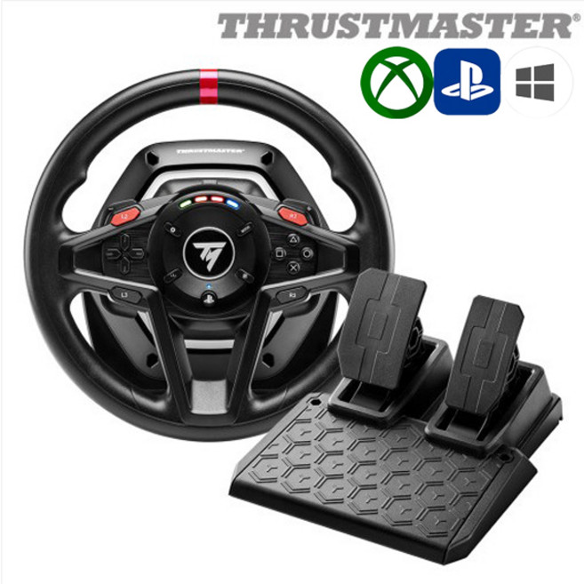 트러스트마스터 T128 레이싱 휠 + 페달 세트 PS용, T2PM, 블랙, 1세트