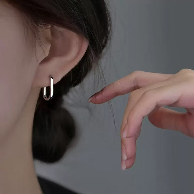 다예코 실버925 미니 U라인 링귀걸이