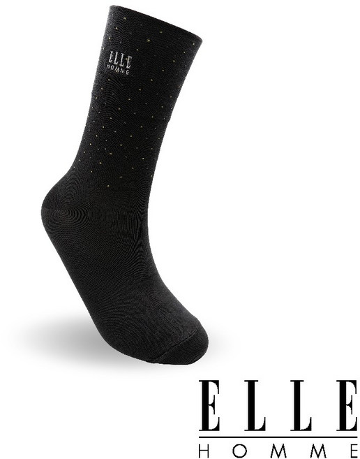 【ELLE HOMME】細緻圓點寬口紳士襪 長襪 棉襪