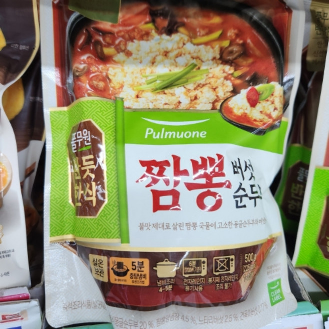 풀무원 반듯한식 짬뽕버섯 순두부, 500g, 1개
