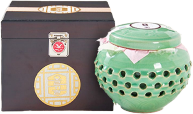 [2월13일금요일까지출고] 소백산올꿀 국내산 천연벌꿀 도자기 목함 선물세트, 1kg, 1세트