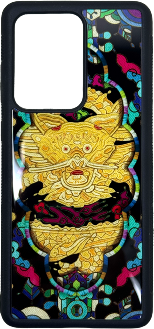 듀플리시티 블랙 적의 오조룡보 전통민화 전통자수 전통폰케이스 강화유리케이스