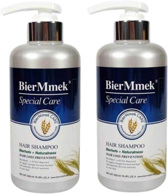 비어멕 탈모 완화 샴푸 500ml 트리트먼트 500ml 세트, 2개
