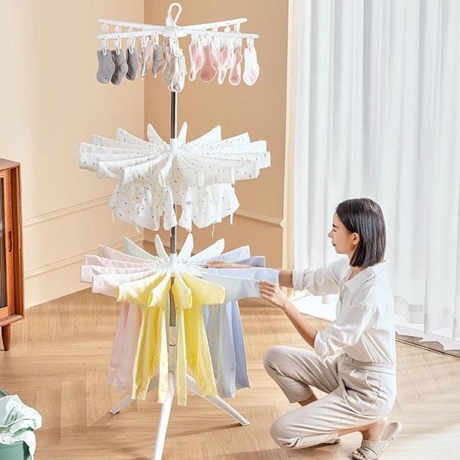 루타미 스마트 폴더랙 56개 거치 대형 접이식 빨래 건조대