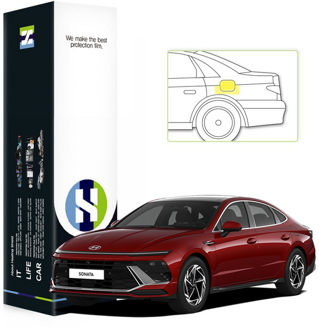 쏘나타 디 엣지 2024 자동차 용품 PPF 필름 주유구 세트, 1개
