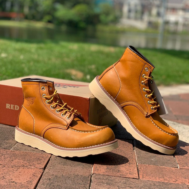 고전적 조류 레드윙 고특이 기관차 단화 캐주얼 컴포트 빈티지 작업복 아웃도어 부츠 가죽 클래식 남성 다양한 색상