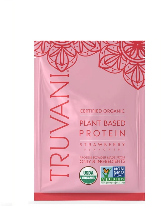 트루바니 USDA인증 오가닉 식물성 프로틴 파우더 스트로베리 맛 TRUVANI, 1개, 33.7g - 쿠팡