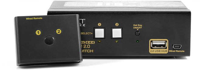 NEXT-7012KVM-KP 4K 60Hz HDMI 2.0 USB KVM 스위치 2:1, 1개