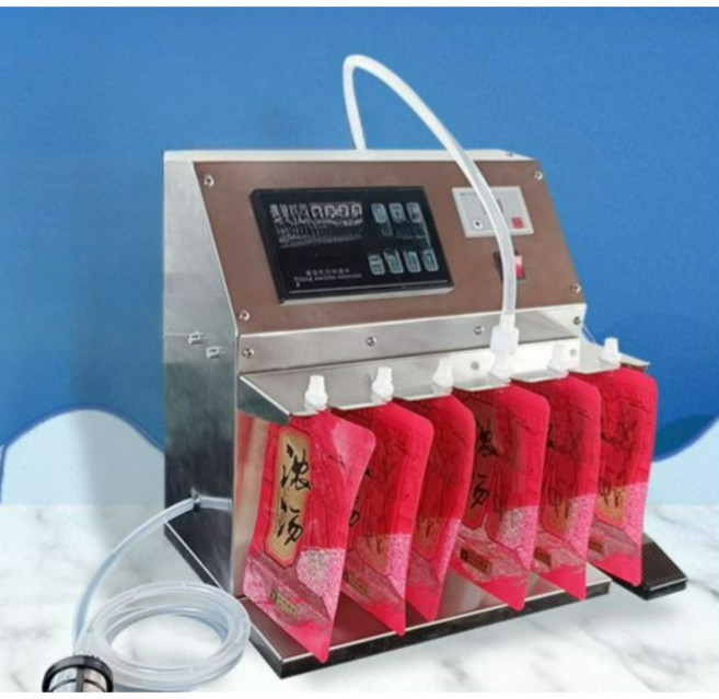 액체소분기 액상 파우치 포장 육수 양념 한약 주입기 분배기 주입 정량기 소분 음료 소분기, A. 60W 6홀, 1개