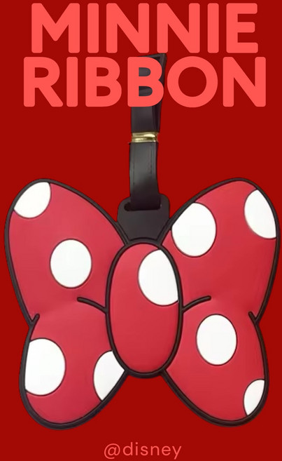 [Disney] 디즈니 미키 미니 수하물 네임택 태그 이름표, 1개, MINNIE RIBBON
