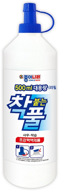 종이나라 착풀 500ml 대용량 착붙는풀 물풀, 종이나라물풀 500ml, 1개