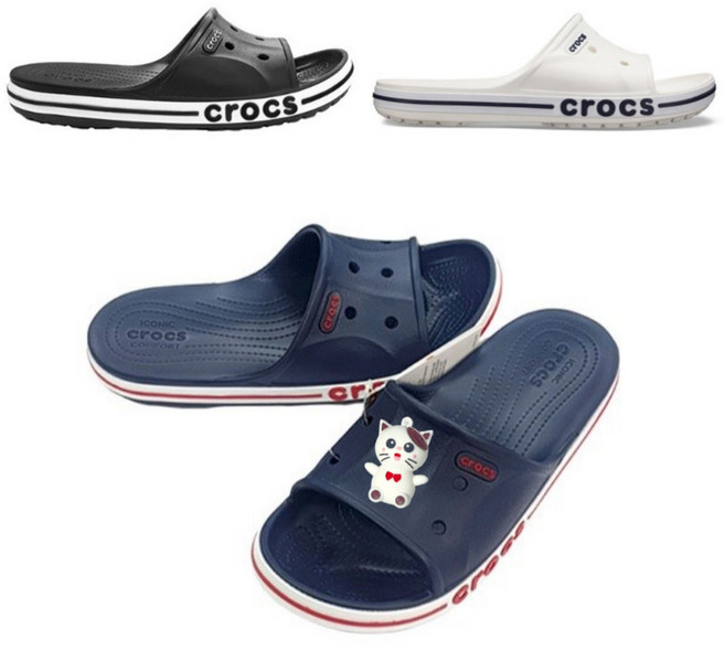 [정품] 크록스 바야밴드 슬라이드 고양이 신발 악세사리 포함 당일발송