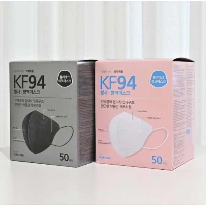 폴리테크 에코마스크 대형 KF94, 50매, 1개, 화이트