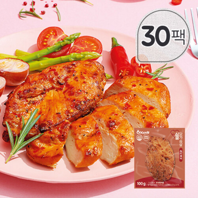 [꼬꼬빌] 심쿵 닭가슴살 칠리페퍼 100g, 30개