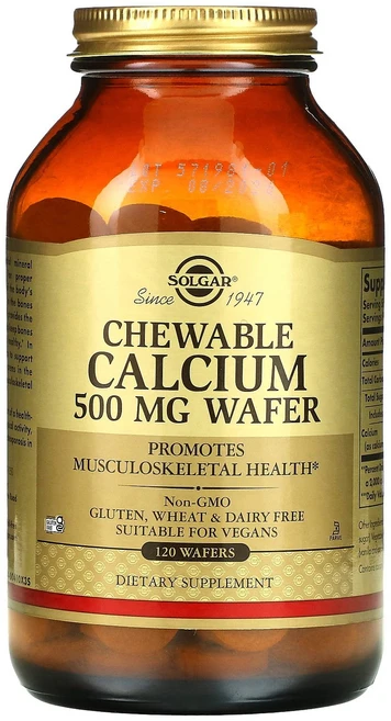 솔가 107886 츄어블 칼슘 500mg 웨이퍼 120개입, 상품, 1개 - 쿠팡