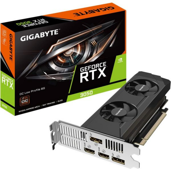 기가바이트 지포스 RTX 3050 윈드포스 OC 6G 그래픽 카드 팬 2배 6GB GDDR6 96비트 GVN3050WF2OC6GD Video Card, 1개