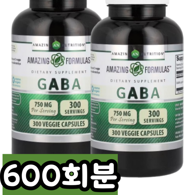 어메이징뉴트리션 포뮬러 가바 750mg 베지 캡슐, 1개, 600회분