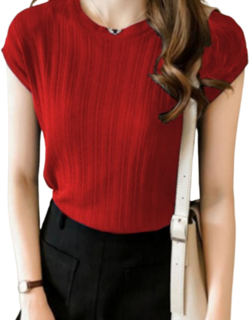 해피인뉴 여성 플리츠 상의 니트 민소매 루즈 나시