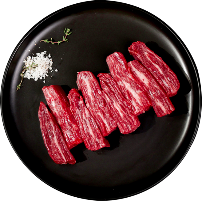 지인한우 무항생제 한우 1등급 앞치마살 (냉장), 1개, 200g