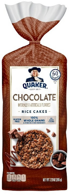 [미국직배송]퀘이커 라이스 케이크 100% 통곡물 글루텐프리 [맛선택] Quaker Rice Cakes Whole Grain 초콜렛, 205g, 1개