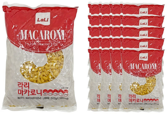 라리 마카로니(라리 500g), 500g, 20개
