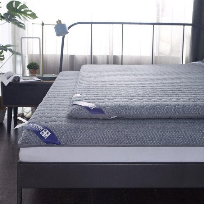 접이식 바닥 메모리폼 매트리스 침대 자취 10cm 토퍼, 1cm, 니트 그레이 6cm