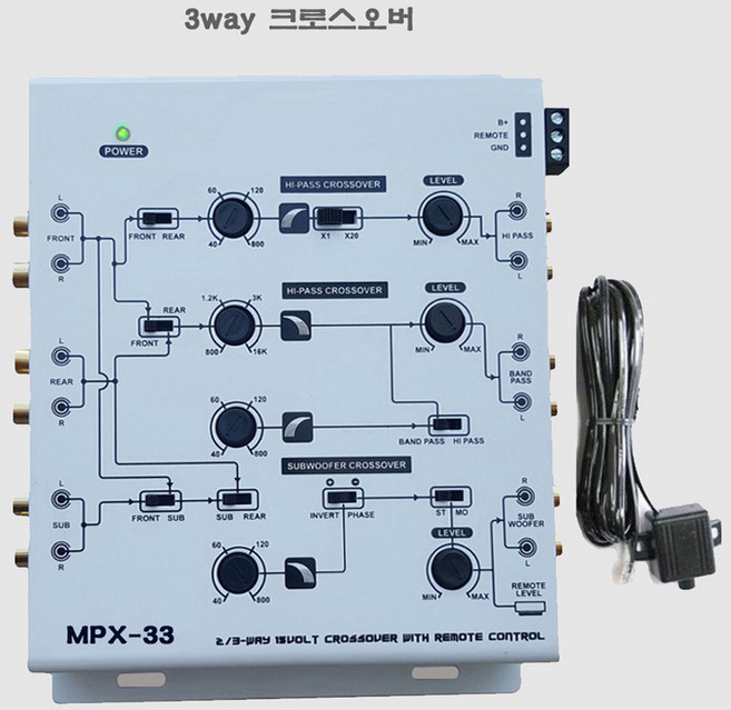 카르마엔터 EQ프리앰프 자동차음향기기, a-1.12V차량용 크로스오버 MPX-33/RX-33, 1