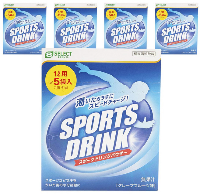 에스셀렉트 스포츠 드링크 파우더 자몽맛, 41g, 25개