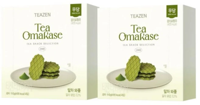티젠 말차 와플 110G, 2개 - 쿠팡
