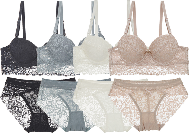 [루즈메르] 레이스 와이어 브라팬티 8종 10종 속옷 세트