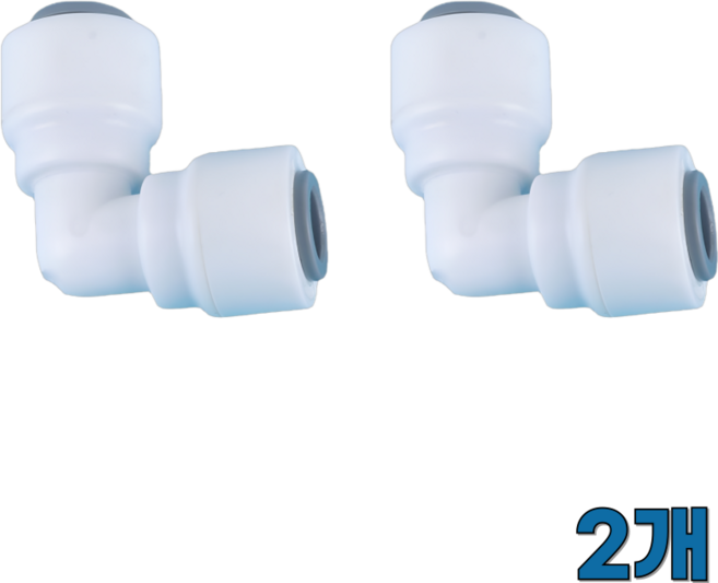 정수기피팅 L피팅 1/4인치 (6mm), 2개, 6mm L피팅