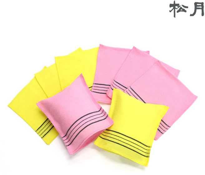 송월 마사지 때밀이 10장 12x15cm, 분홍10장