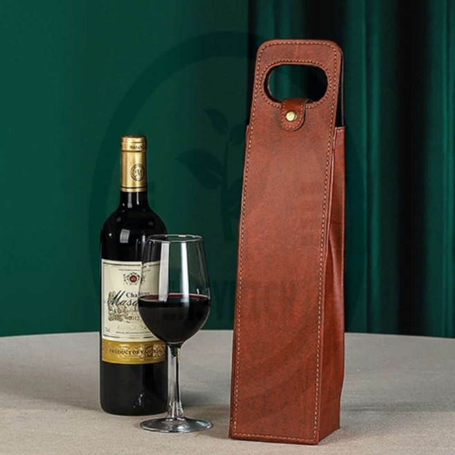 해신이네잡화점 가죽 와인캐리어 1구 양주캐리어 와인선물포장, 1개
