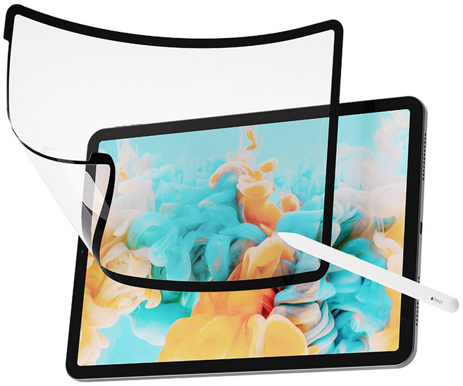 지니비 나노흡착 아이패드필름 종이질감필름 지문방지 액정보호 강화필름, 혼합색상, 1개