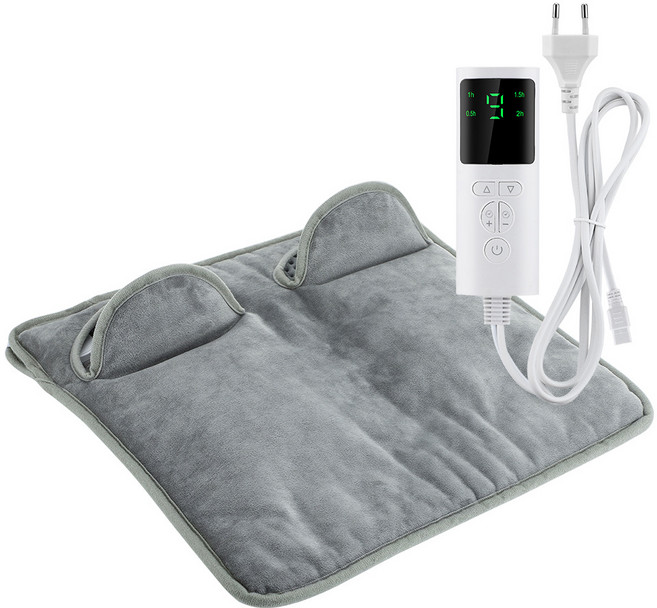 Sorpci온열 찜질기 허리 무릎 매트 발온열기 발난로 전기난방 온도조절, 그레이