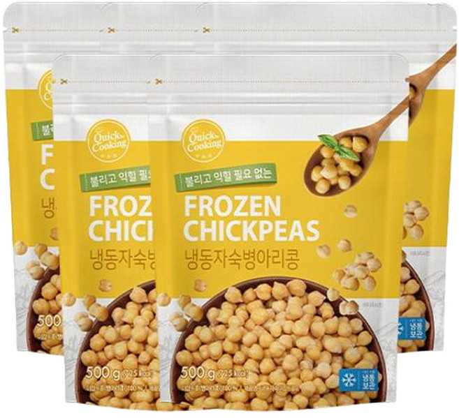 냉동 손질 자숙 병아리콩 500g x 5팩, 5개