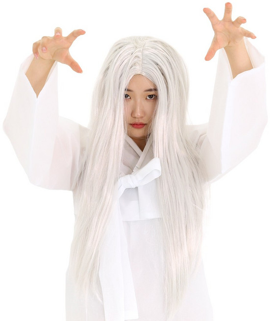 귀신가발 백발 파티 분장 연극 코스프레 할로윈, 단품, 단품