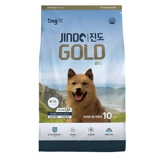 도그랑 전연령 강아지 진도 골드 건식사료, 곡물, 10kg, 1개
