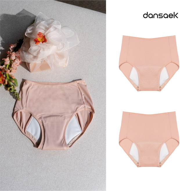 [1+1] 단색 요실금 100cc 논샘 안심팬티 빨아입는 쉬펜드 2p 세트 (대용량 흡수 방수 위생팬티 여성 여자 요실금팬티 효도 엄마선물)