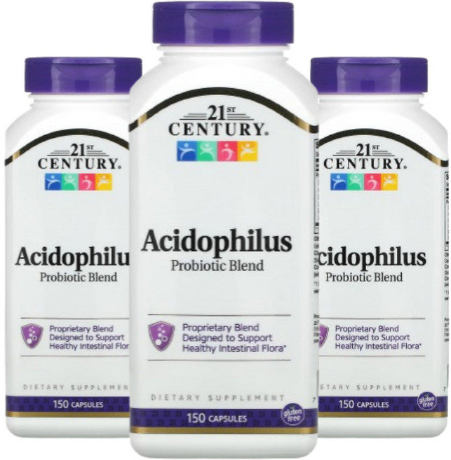 2+1 21센츄리 애시도필러스 프로바이오틱 블렌드 10억 150캡슐 21세기 센트리 21st Century Acidophilus Probiotic Blend 150 Capsules, 150정, 3개