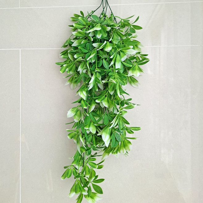 행잉조화 플랜트 인조 식물 덩쿨 넝쿨 벽걸이 꽃, 1개, 연두색