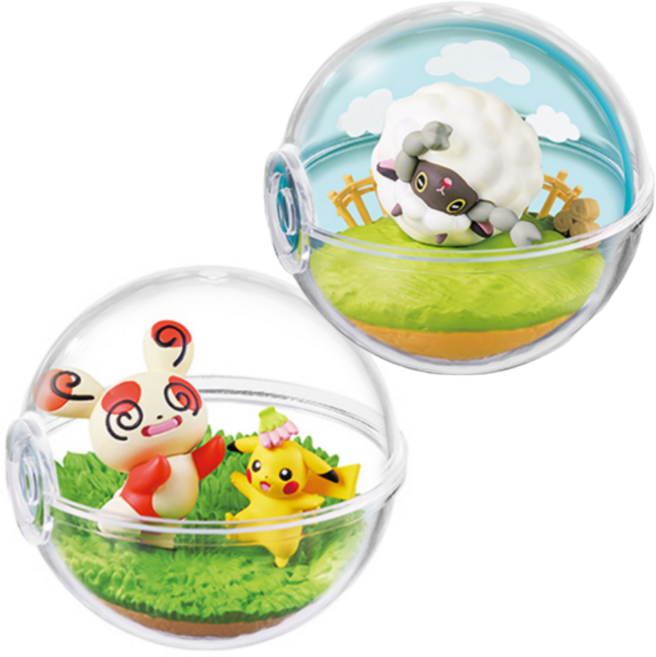 포켓몬스터 피규어 테라리움 해피데이 피카츄 얼루기 우르, 1세트