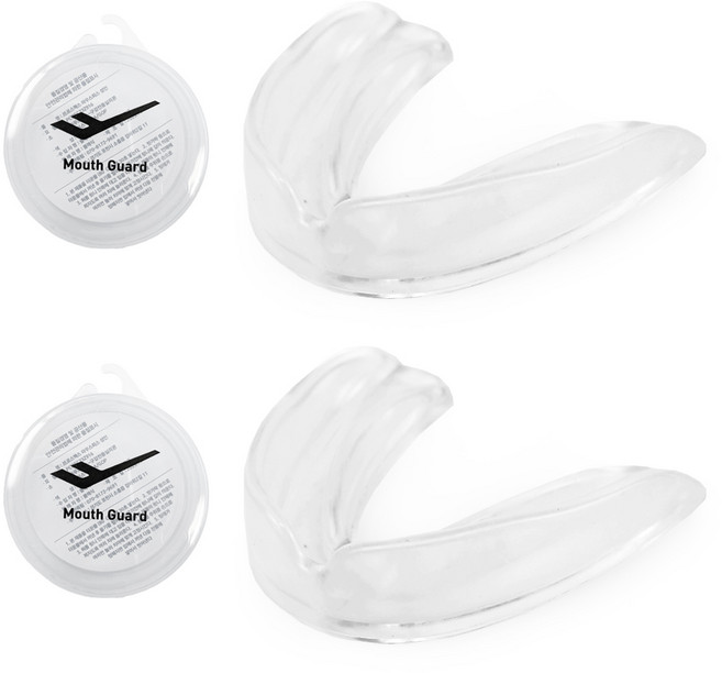 프로스펙스 카운터23 복싱 마우스피스+전용케이스 투명(성인용), 투명, 2개