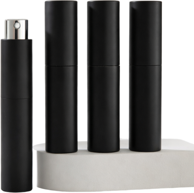 인즈홈 외출필수 휴대가능 리필가능한 액체 화장품겸용 향수공병, 4개, 블랙