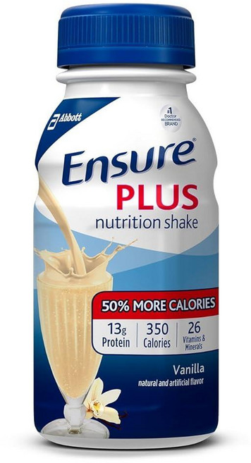 애보트 엔슈어 플러스 영양 쉐이크 바닐라 8온즈 6개, 240ml